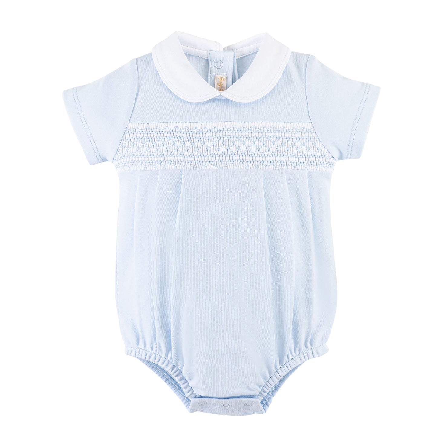 Light Blue Hand Smocked Bubble