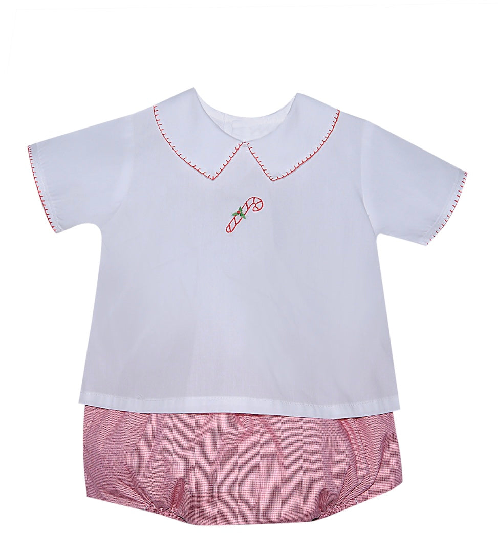 Boys Candy Cane Diaper Set