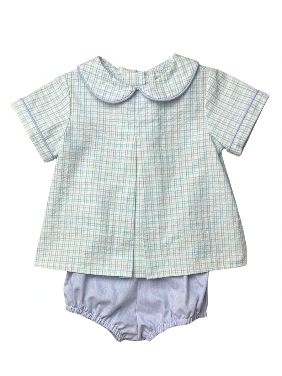 Easter Seersucker Diaper Set