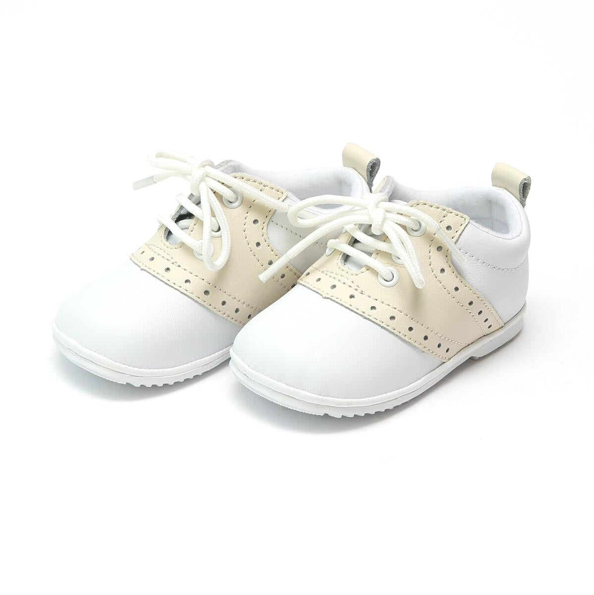 Austin Beige Leather Saddle Oxford