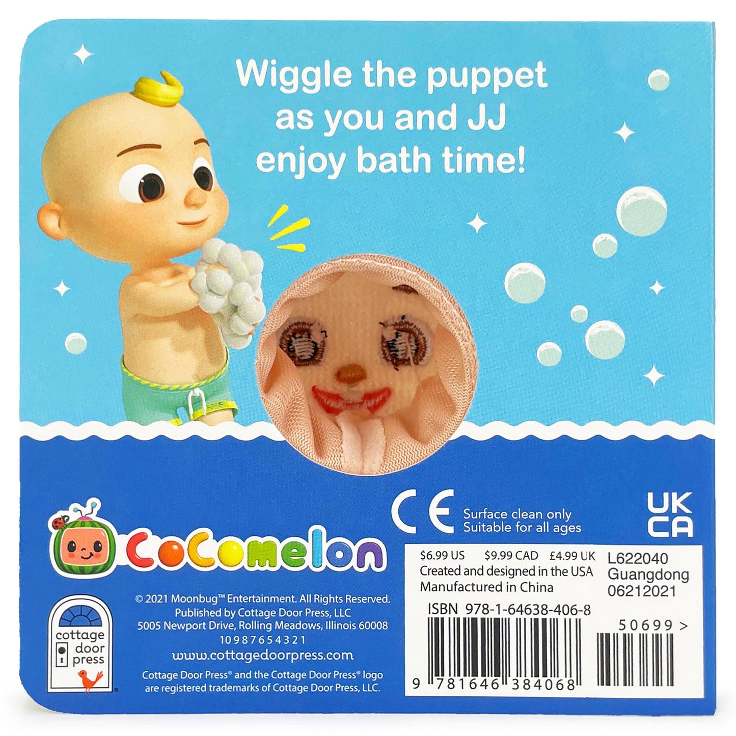 CoComelon Bath Time! Finger Puppet Board Book
