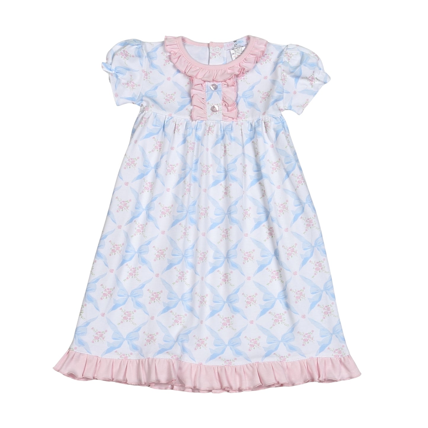 Blue Bows Pima Morning Dress