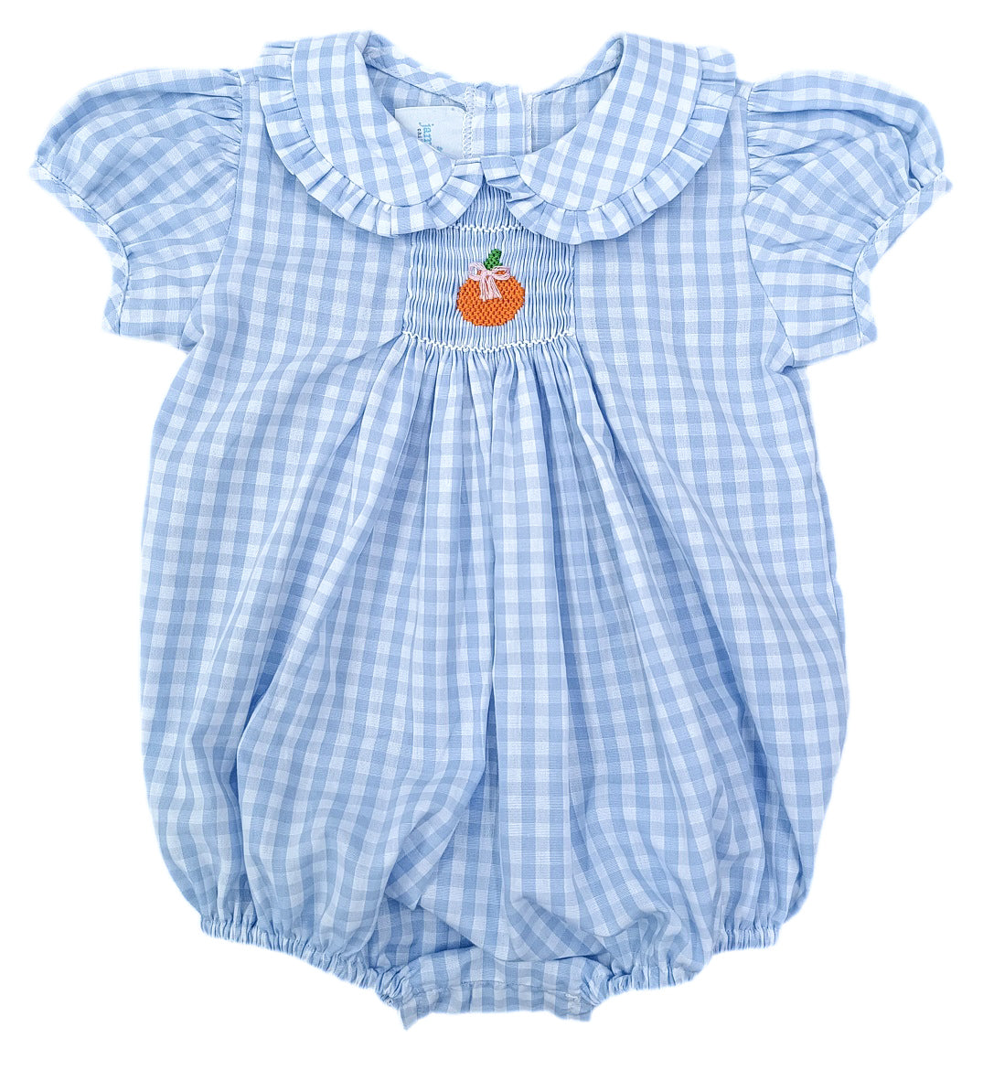 Margaret Gingham Bubble with Pumpkins
