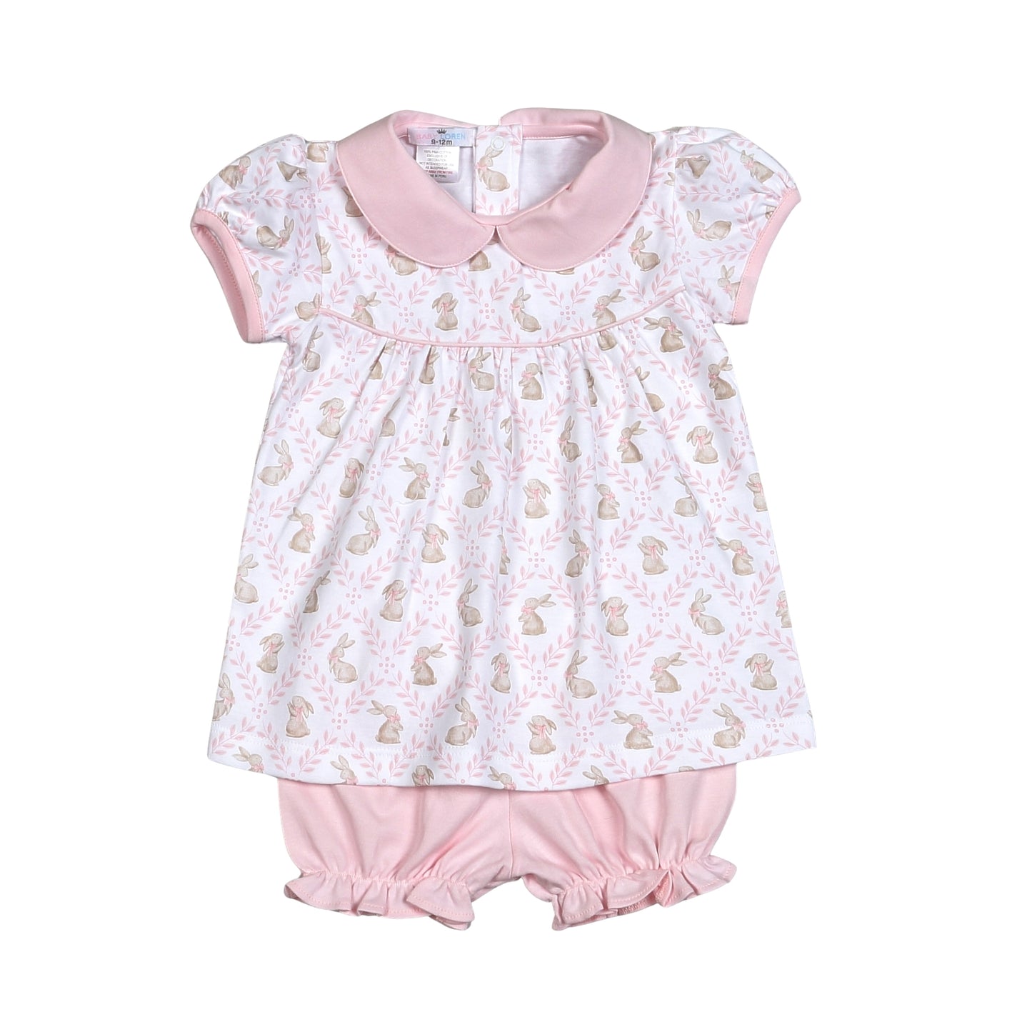 Pink Easter Bunny Pima Bloomer Set