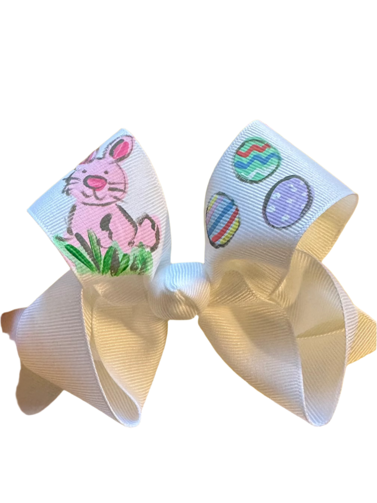 Two Sisters-Medium Pink Bunny Eggs Bow
