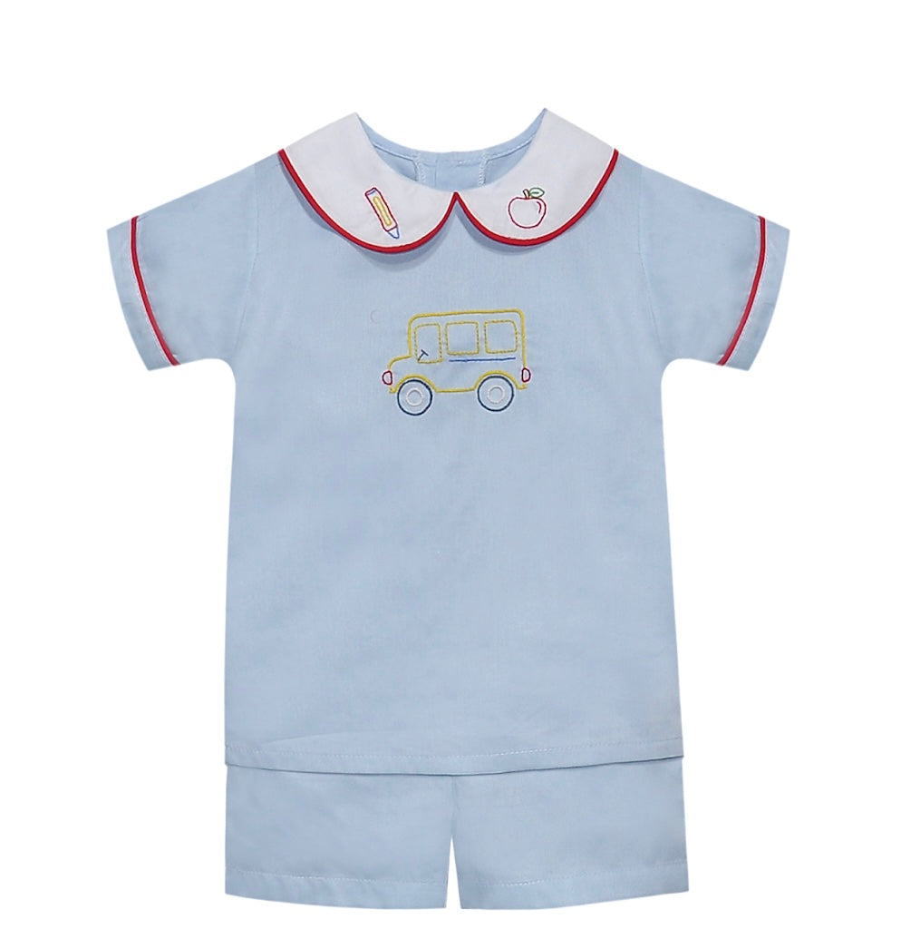 School Bus Boys Short Set