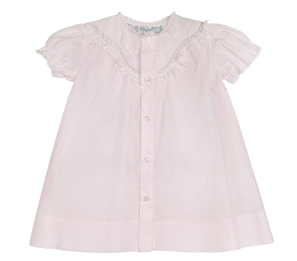 Pink Embroidered Lace Daygown