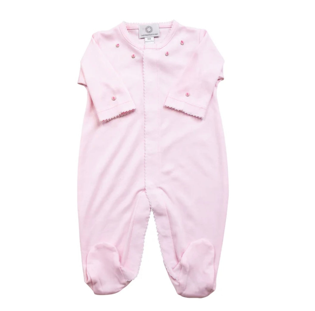 Proper Pima Footed Pajamas- Pink