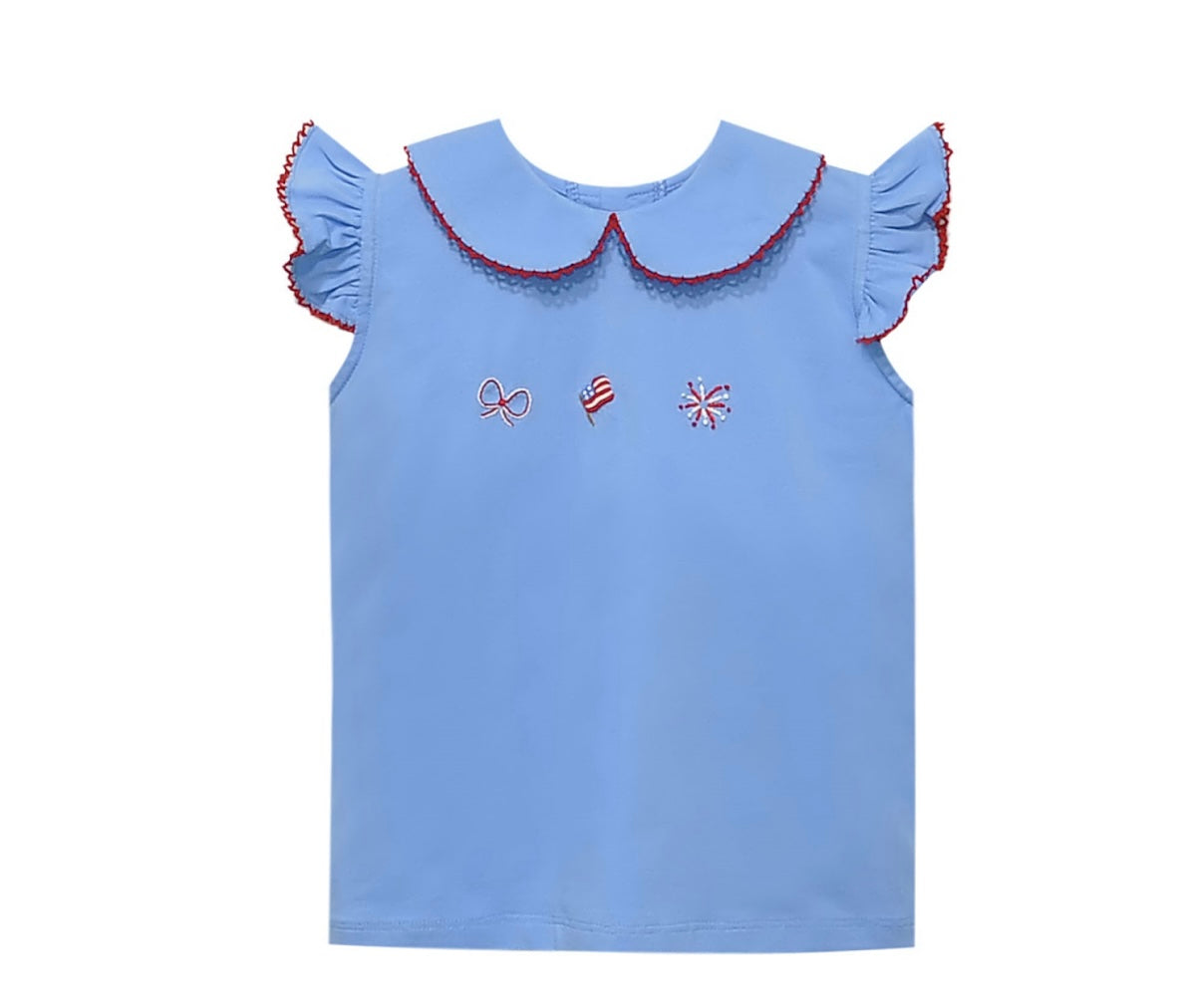 Emma Shirt- Red, White and Blue