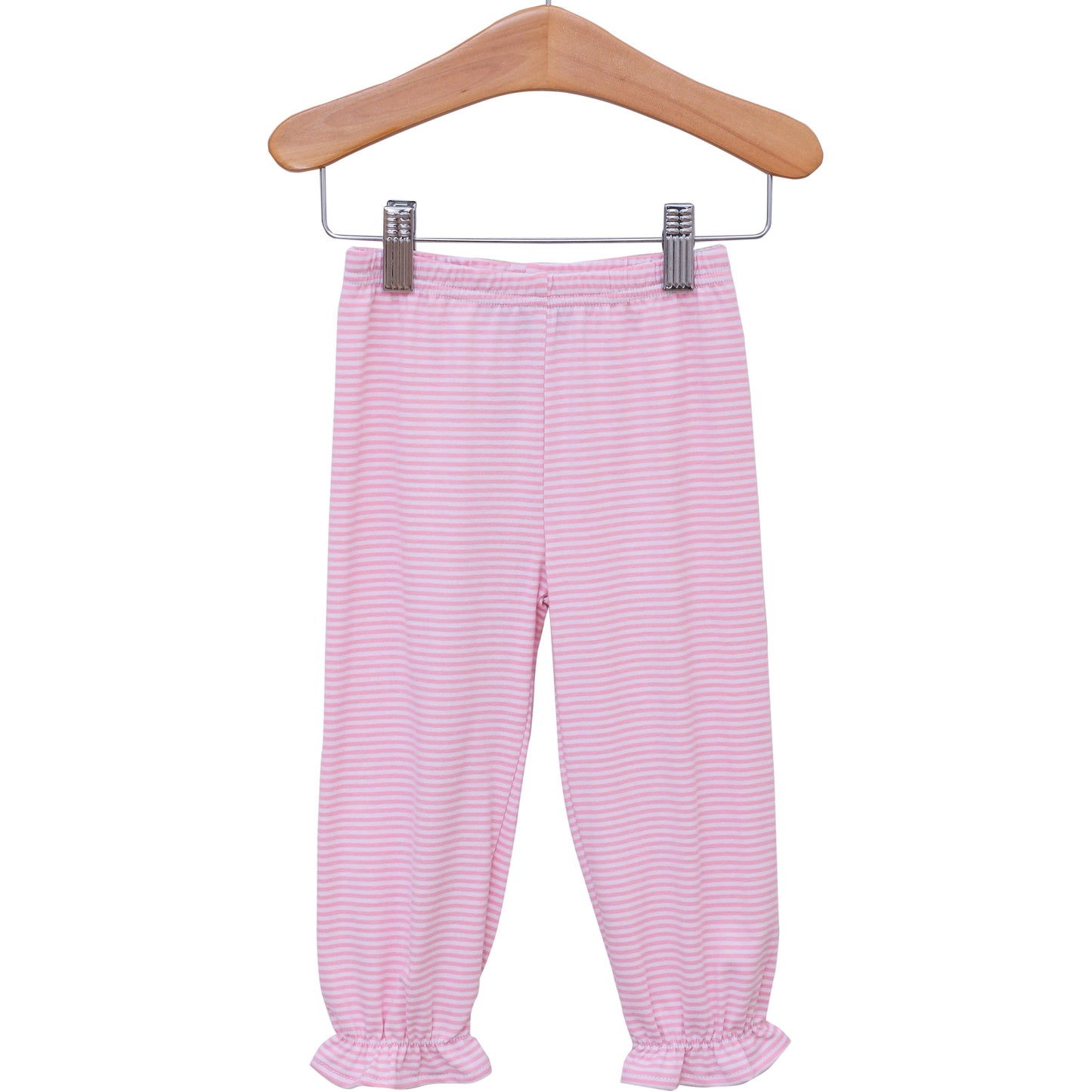 Girls Light Pink Stripe Knit Bloomer Pant