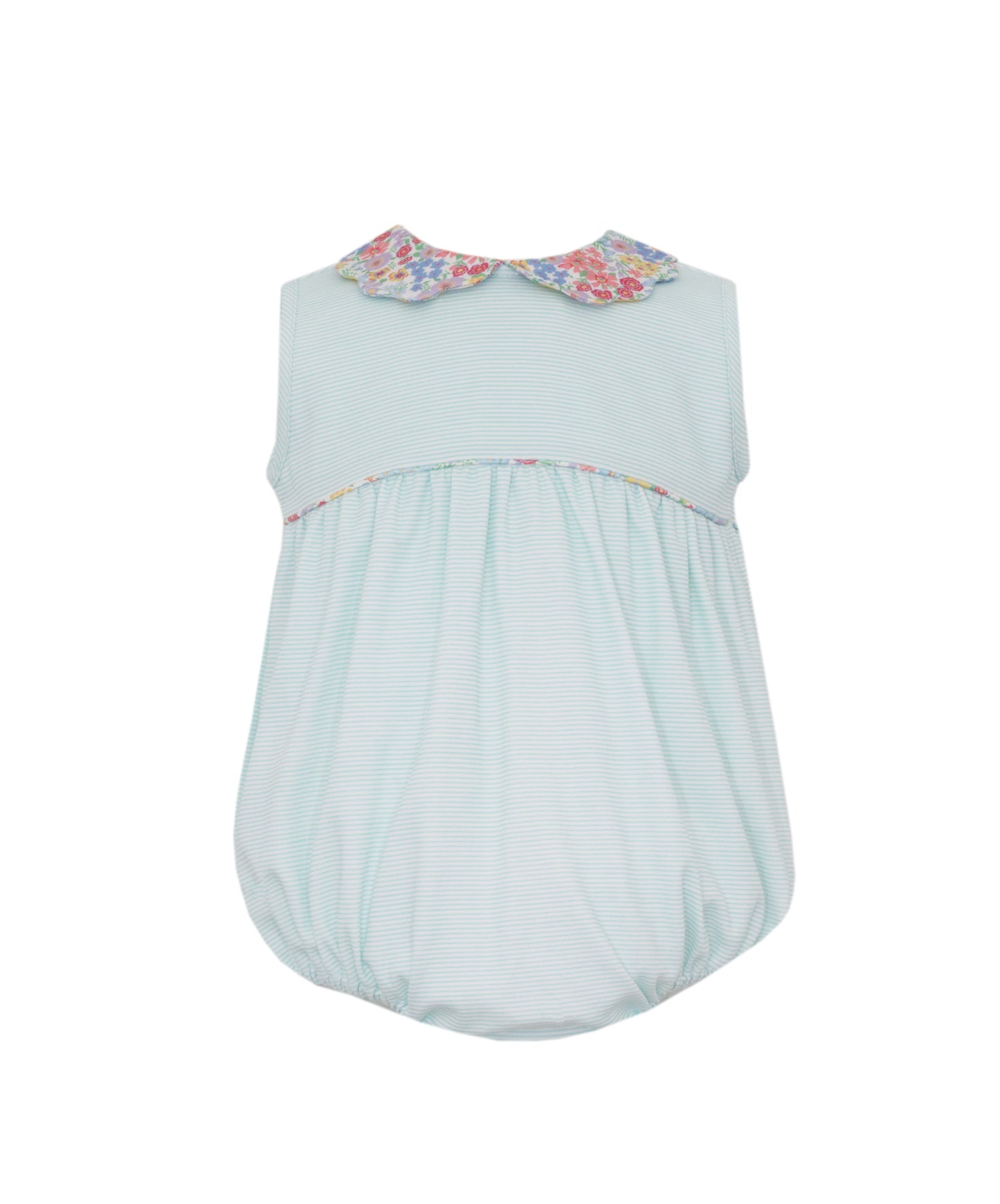 Aqua Knit Bubble w/Scalloped Multi Collar
