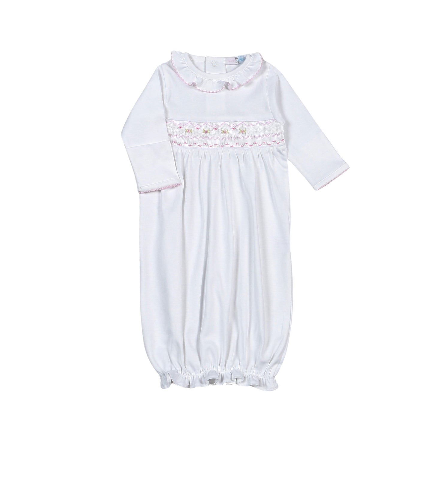 Sally White Hand Smocked Gown