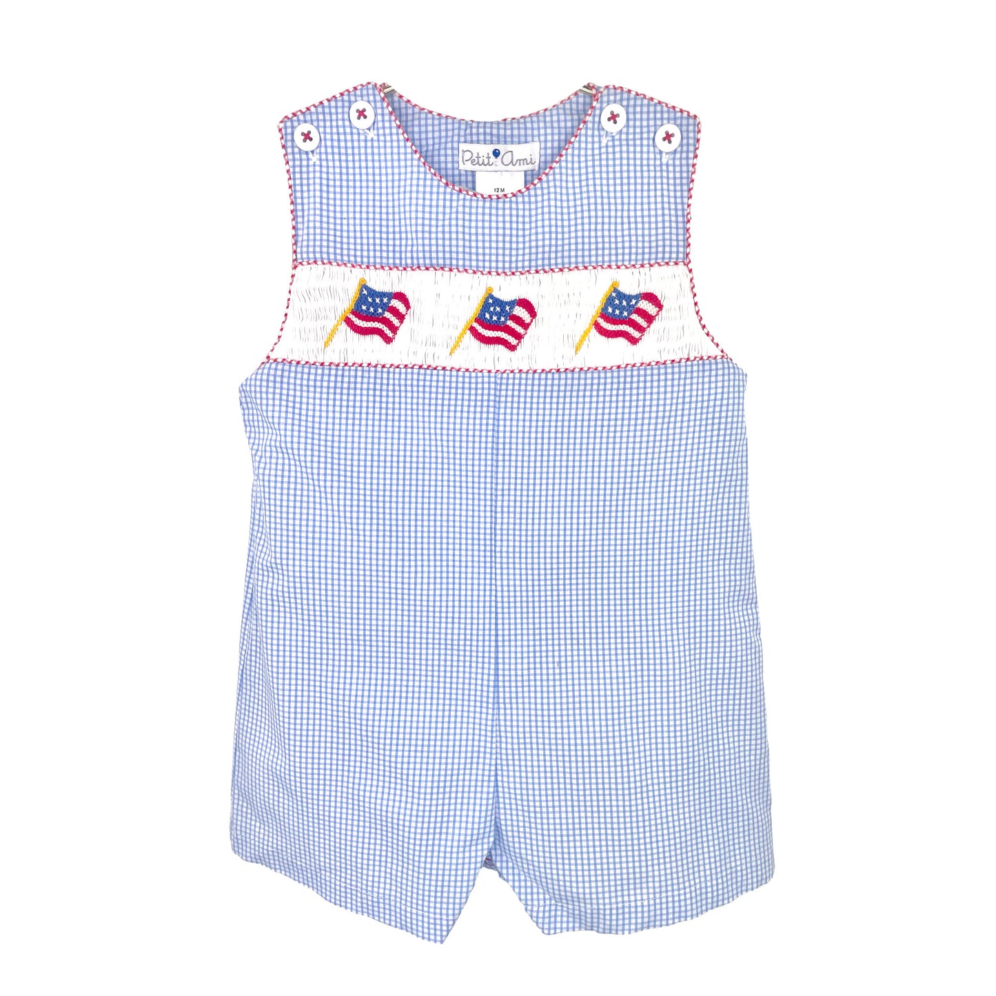 Patriotic Smocked Sunsuit