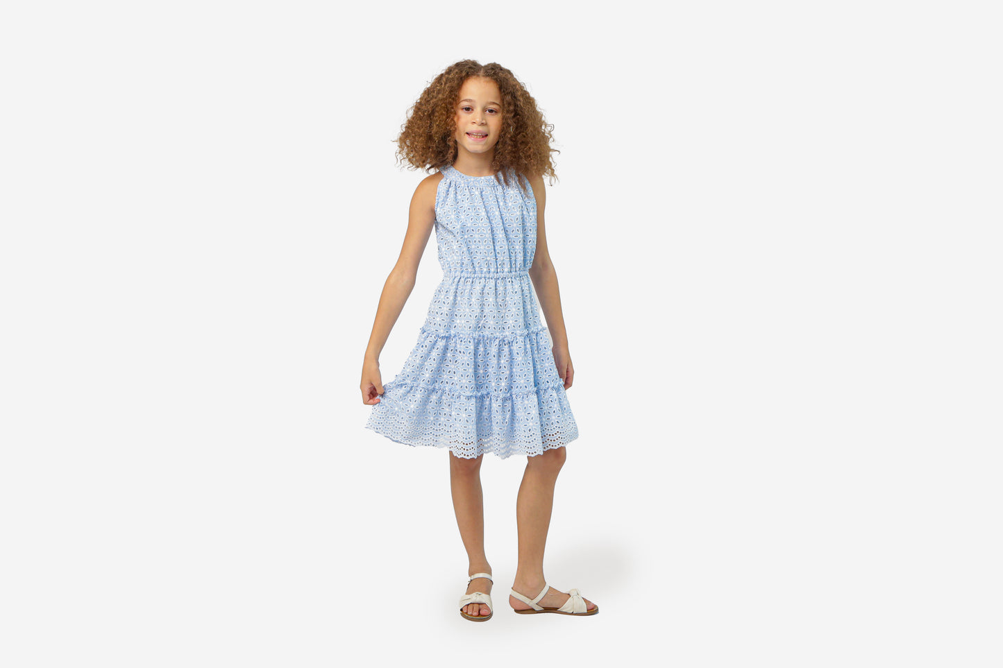 Blue Sola Tiered Dress
