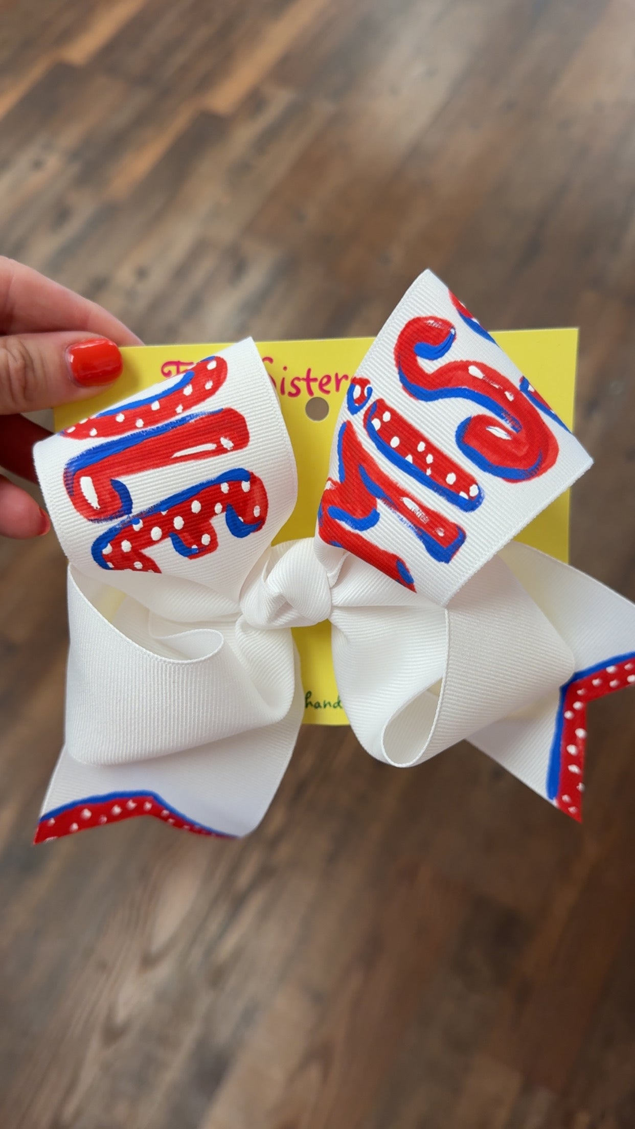 Two Sisters- Large White Ole Miss Bow