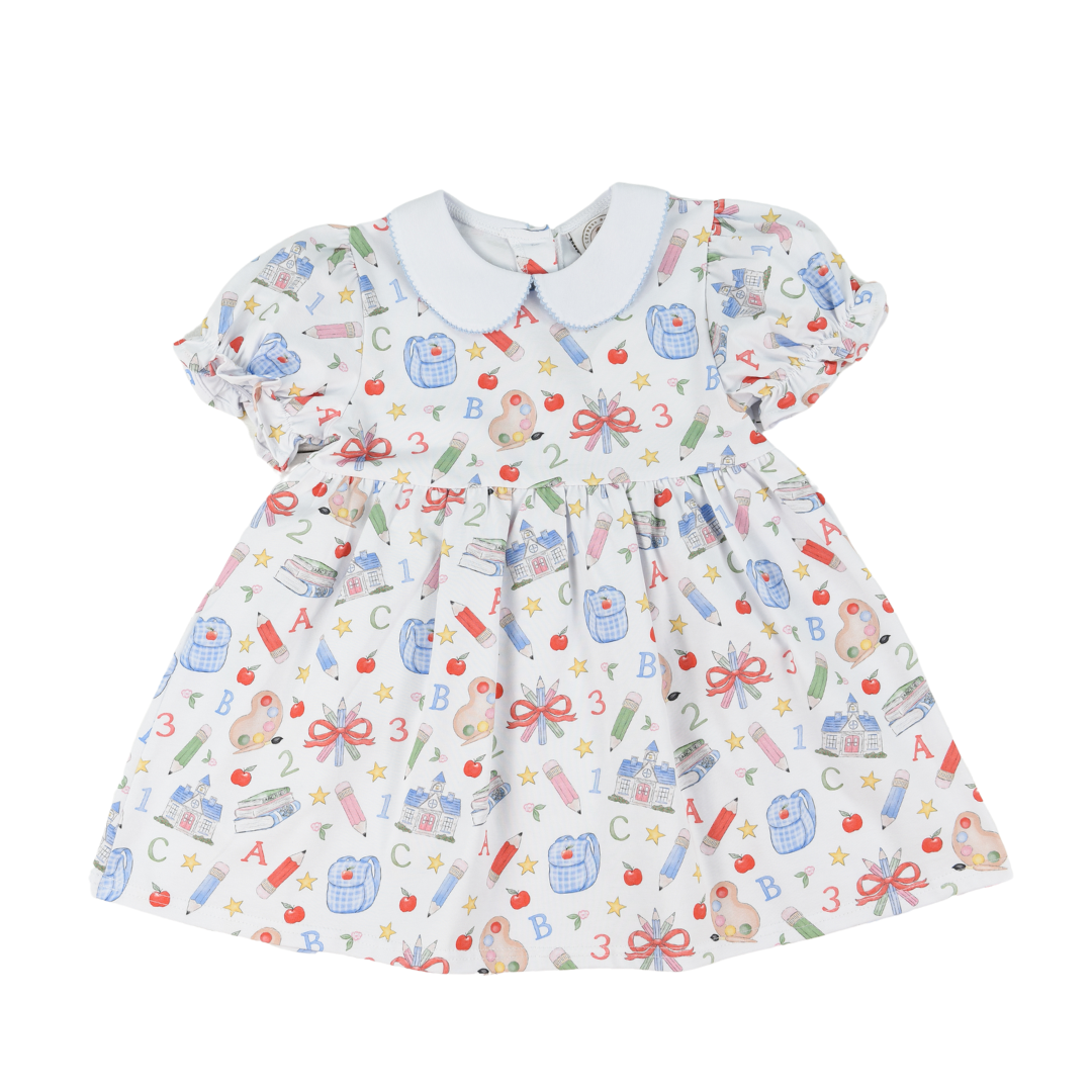 Girls School Supply Knit Dress