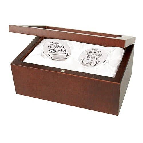 Rosewood Finish Keepsake Box Set for Kids & Baby