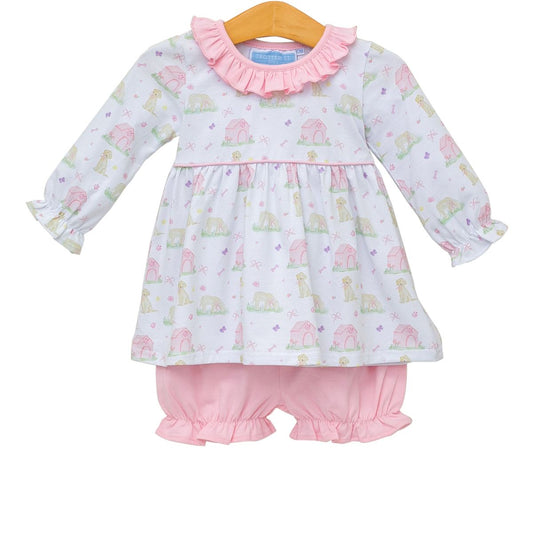 Puppy Pals Ruffle Bloomer Set