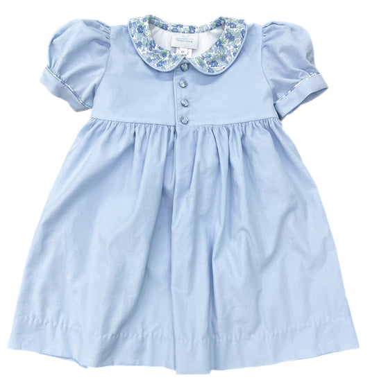 Ava Cord Dress- Ava Blue Floral