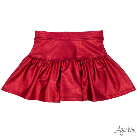 Red Metallic Skort