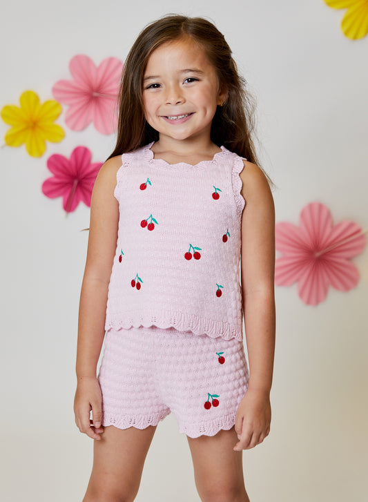 Crochet Cherries Two Piece Set