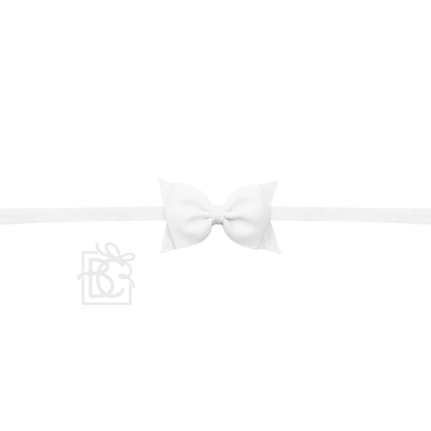 1/4" PANTYHOSE HEADBAND W/ 2.5" FLAT SOPHIA BOW