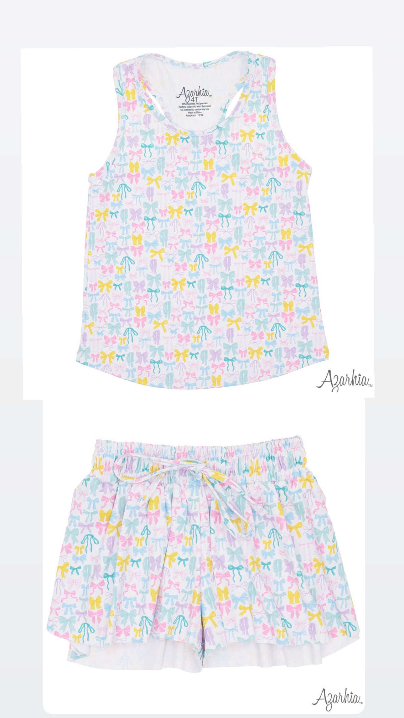 Bow Printed Athletic Set
