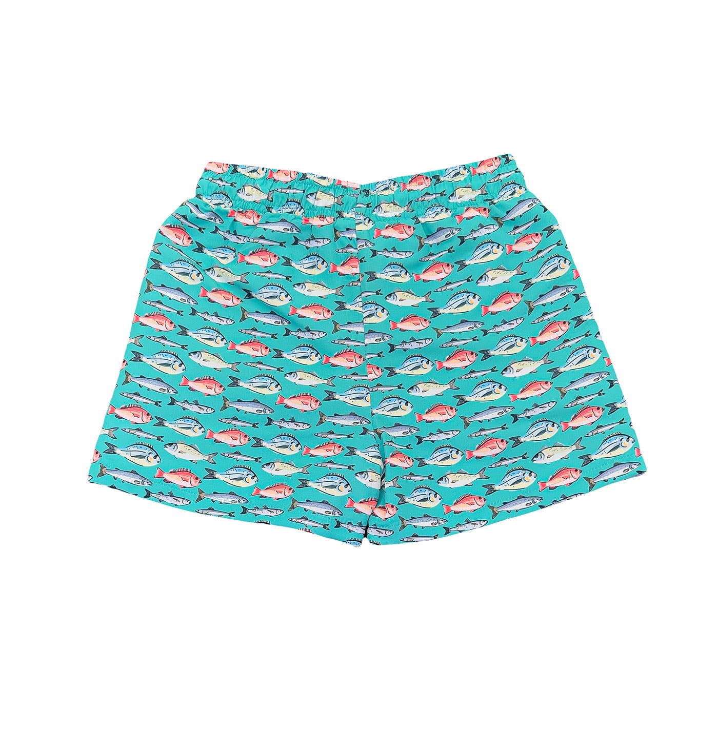 St. Simons Swim Trunk Aqua Fish Print