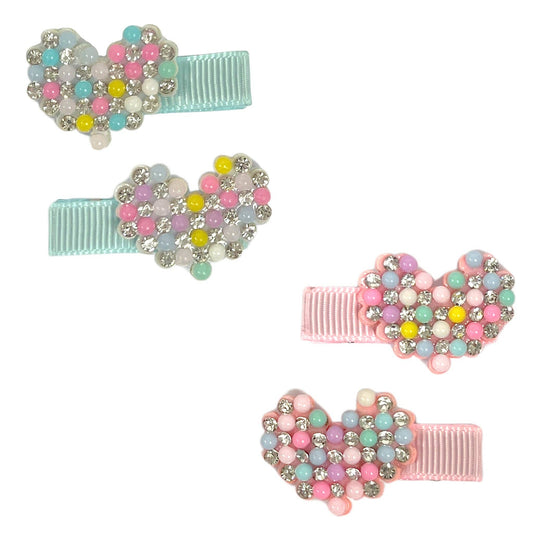 Pearl Rhinestone Hair Clips | Pack Of  6