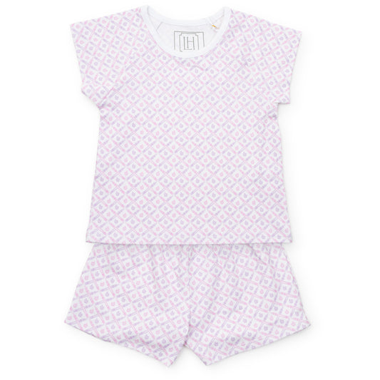 Emery Short Set- School Plaid Pink