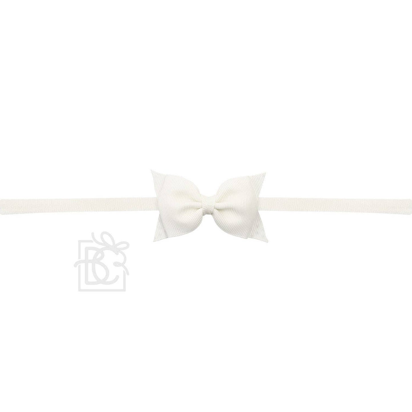 1/4" PANTYHOSE HEADBAND W/ 2.5" FLAT SOPHIA BOW