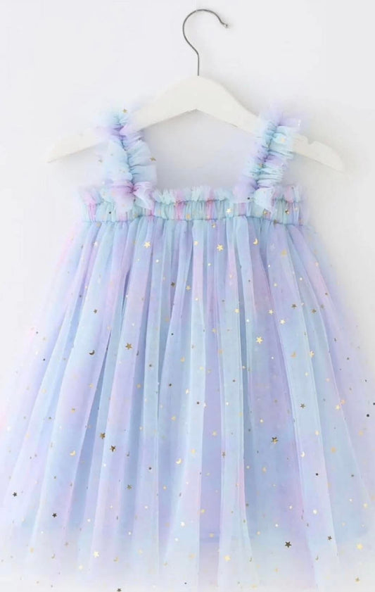 Starry Sky Tutu Dress- Blue Sky