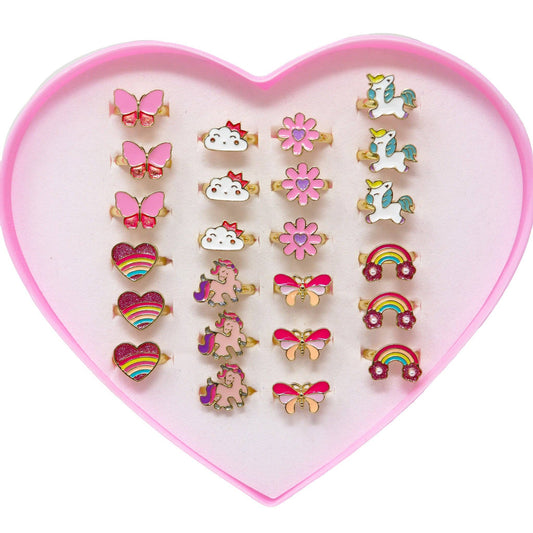 Rainbow Fantasy Sparkle Rings | Pack of 24