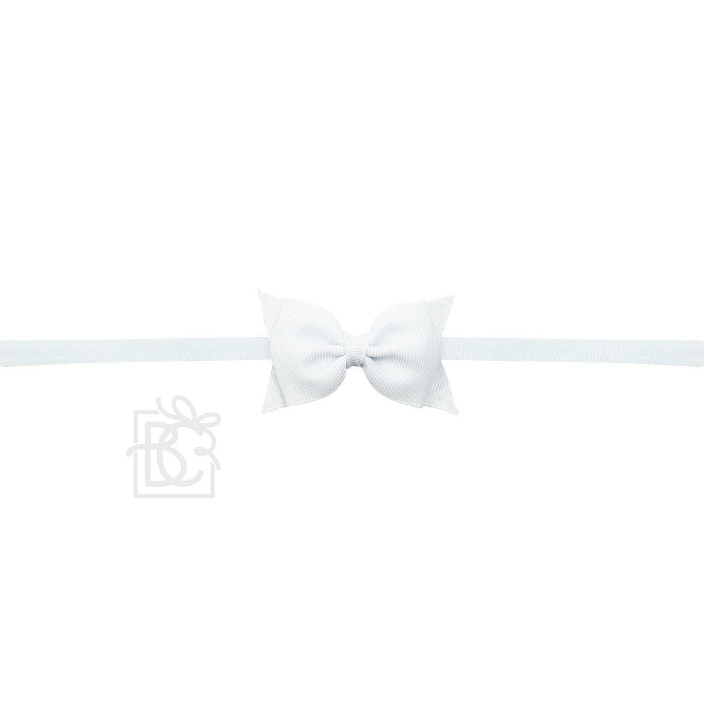 1/4" PANTYHOSE HEADBAND W/ 2.5" FLAT SOPHIA BOW