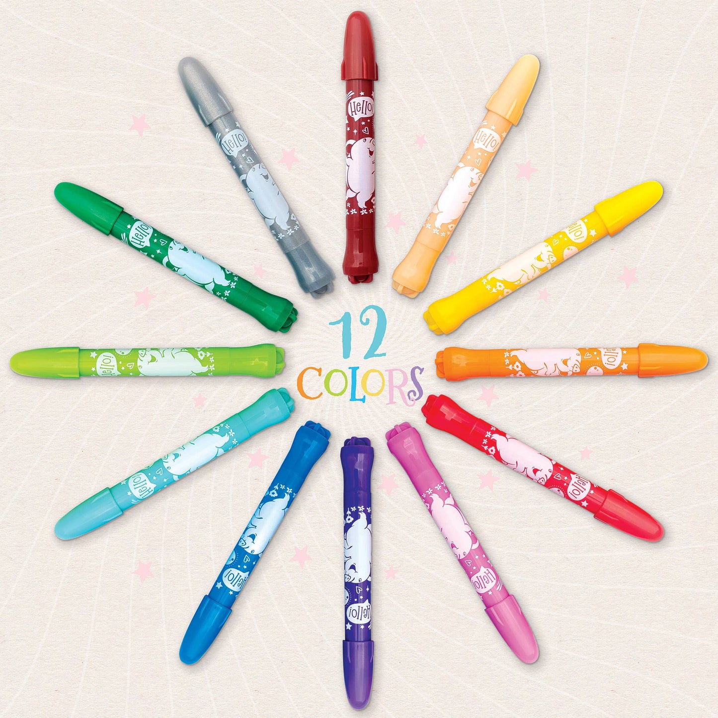 Dry Erase Gel Crayons with FREE Coloring Book | Dinosaur
