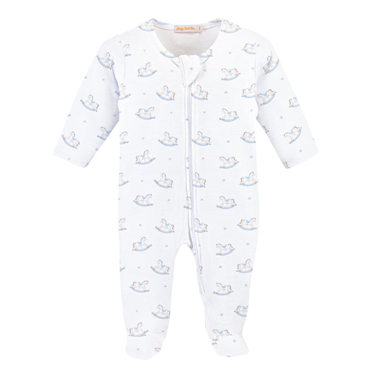 Tiny Rocking Horse Zippered Footie