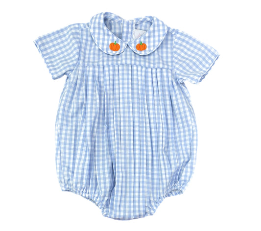 Finn Gingham Bubble with Pumpkins