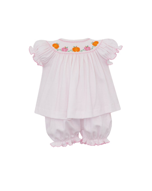 Pink Gingham Pumpkin Bloomer Set