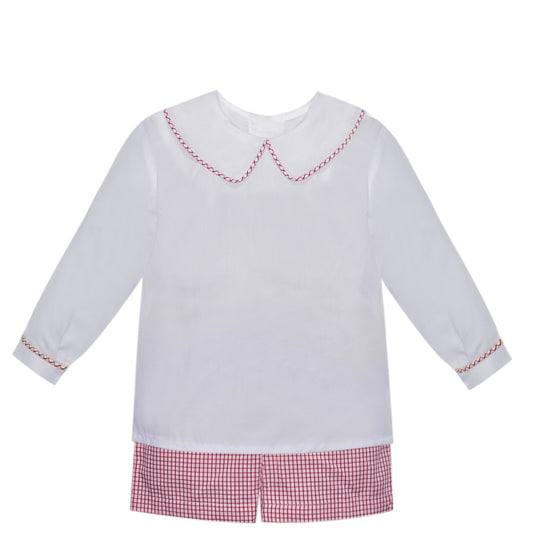 Red Check Madison Short Set