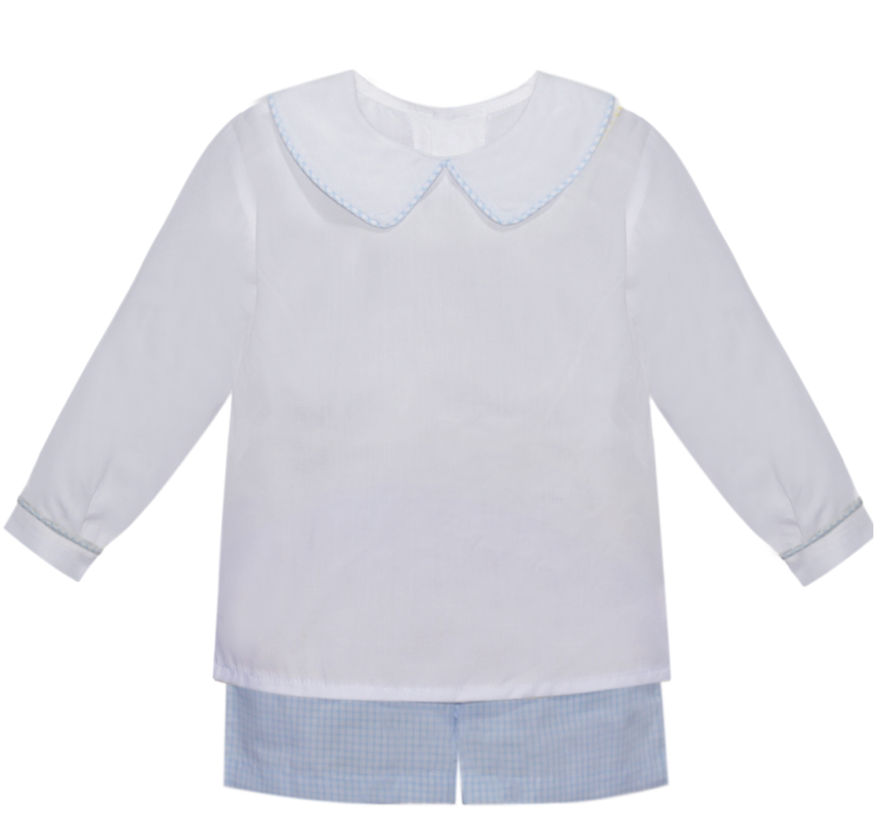 Blue Check Madison Short Set