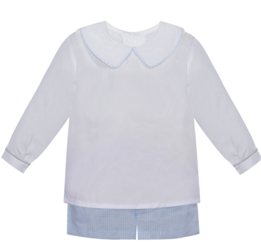 Blue Check Madison Short Set