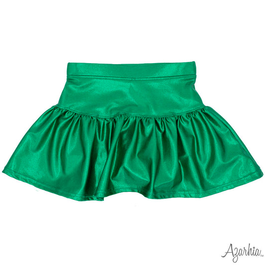 Green Metallic Skort