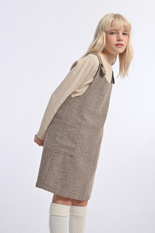 Girls Woven Jumper Dress