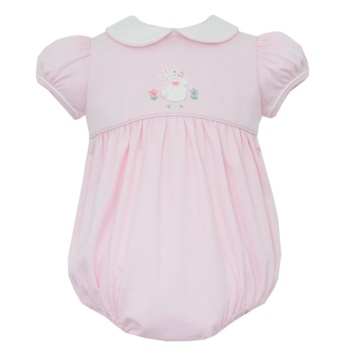 Girls Pink Knit Bunny Bubble