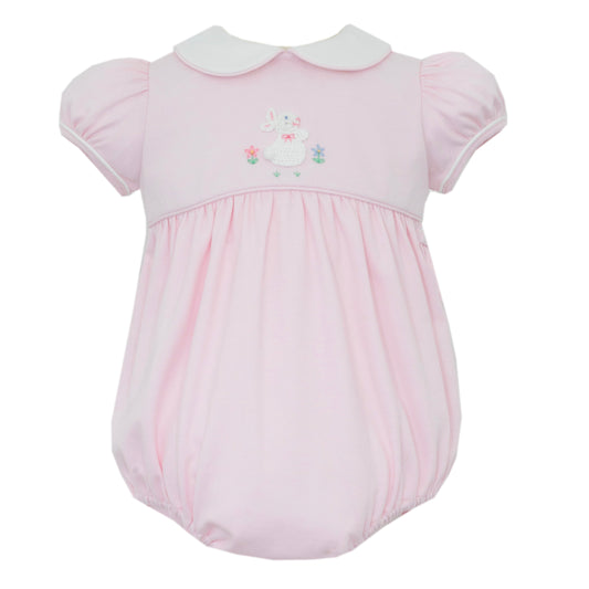 Girls Pink Knit Bunny Bubble