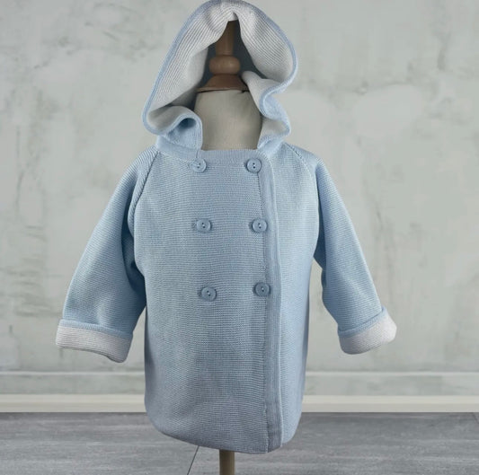 Blue Seedstitch Double Breasted Jacket