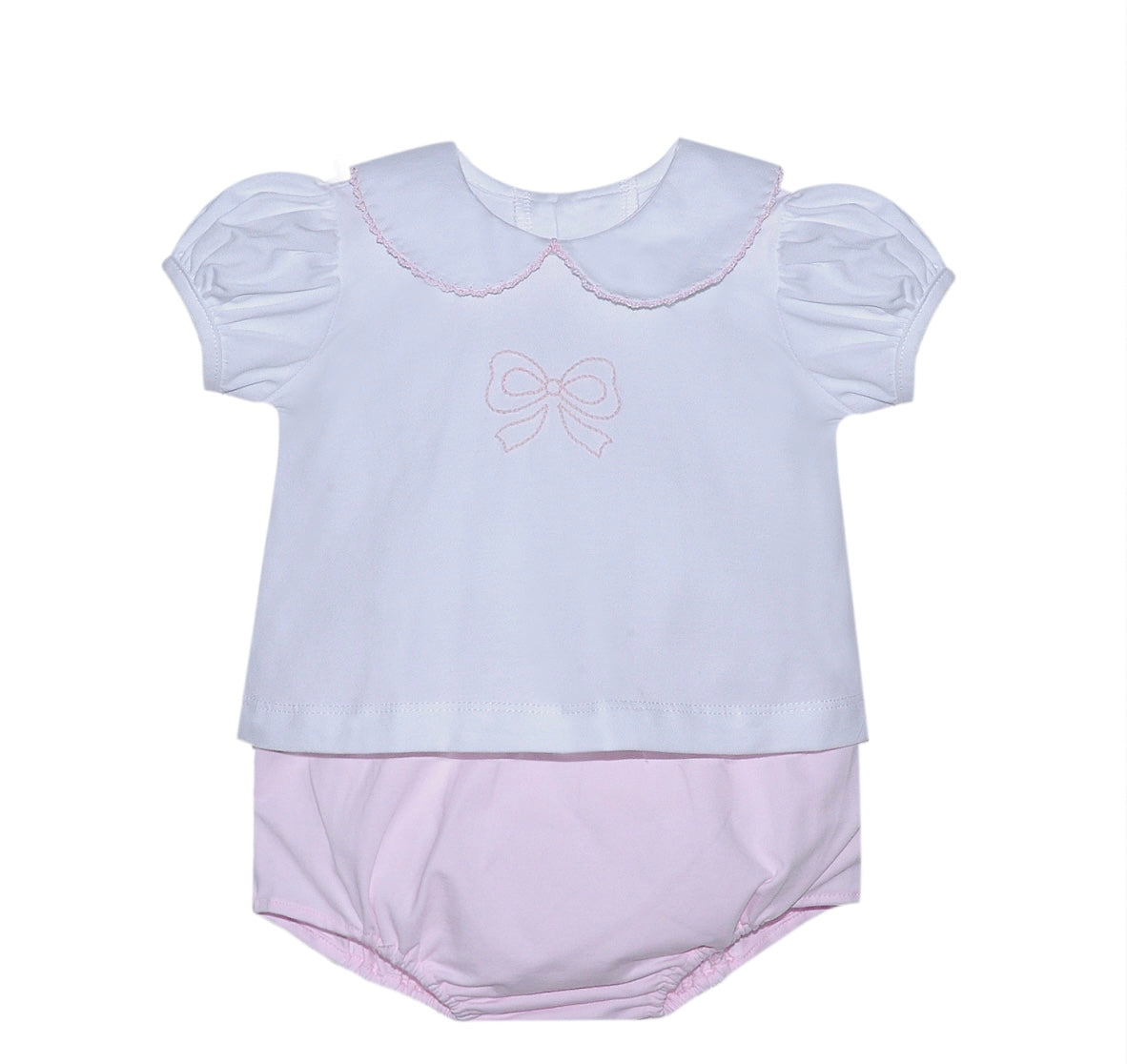 White Bows Diaper Set