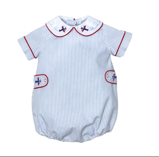 Light Blue Stripe Airplane Bubble