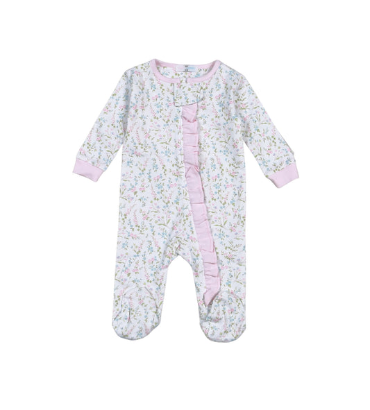 Vivian Floral Pima Footie