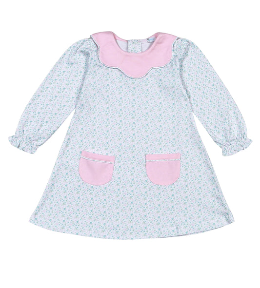 Nicolle Scalloped Pima Dress